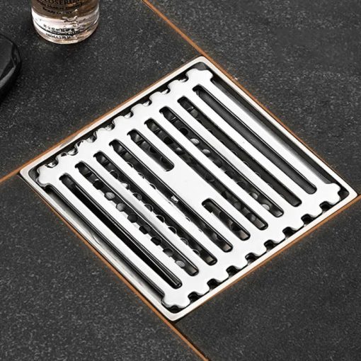 Hố ga thoát sàn chống hôi inox 304 Dakisa HG12B - 15x15 cm