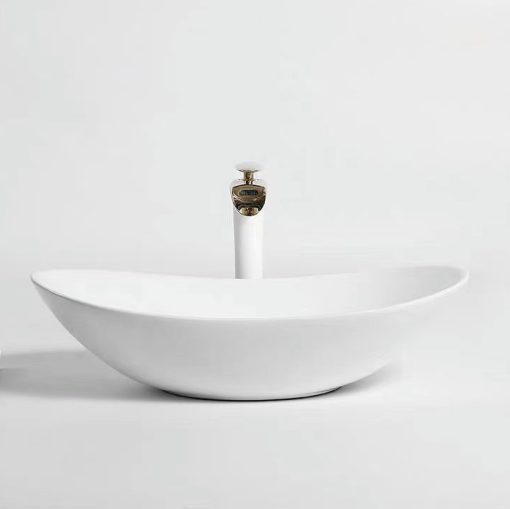 Chậu lavabo sứ đặt bàn oval LB-6236