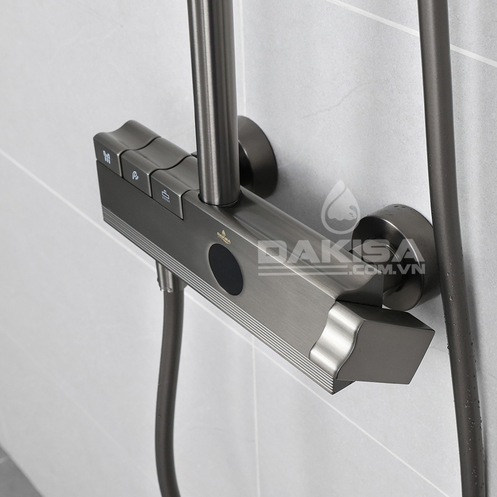 Sen cây tắm đứng phím đàn xám hiển thị nhiệt độ Dakisa DSC05 3