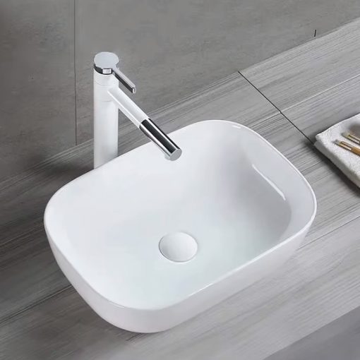 Chậu lavabo sứ đặt bàn oval LB-4632